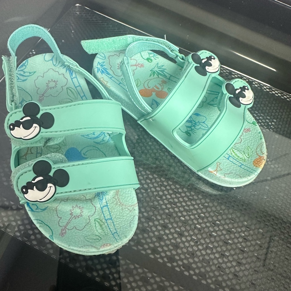 Disney Mint Green Sandals with Mickey Design